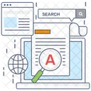 Search Sheet Text Finding Keyword Research Icon