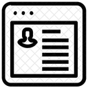 Perfil Detalles Pagina Web Icono