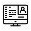 Computadora Pantalla Lugar De Trabajo Icono