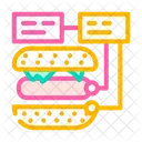 Detalles De Hamburguesas Libro De Cocina Cocina Icono