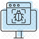 Malware Detection Color Shadow Thinline Icon Ícone