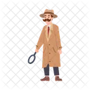 Vecteur Detective Homme Icône
