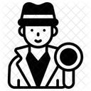 Detective Crime Investigator Mystery Solver Icon