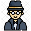 Detective Male Detective Agent Icon