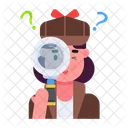 Detective Thinking Detective Search Detective Icône