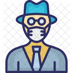 Detective Wearing mask  Icon