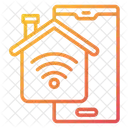 Detector De Fumaca Casa Inteligente Celular Inteligente Ícone