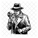 Detektiv Spurhund Ermittler Symbol