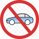 Coche De Policia Vehiculo Policial Prohibido Icono
