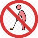 Prohibido El Golf No Se Permite El Golf Esta Prohibido El Golf Icono