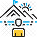 Determine Mountain Top Icon