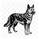 Deutscher Schaferhund Hund Haustier Symbol