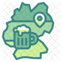 Deutschland Alkoholische Karte Symbol