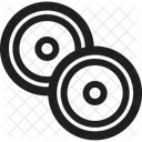 Deux Halterophilie Outils Icône