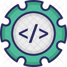 Development Process Icon - Download in Colored Outline Style