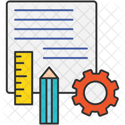 Development Process Icon - Download in Colored Outline Style