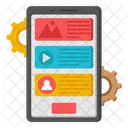 Developpement De Contenu Mobile Parametrage De Contenu Mobile Configuration De Contenu Telephonique Icône