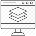 Developpement Full Stack Thinline Icone Icône