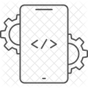 Developpement Mobile Thinline Icon Icône