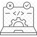 Developpement Pilote Par Les Tests Icone Thinline Icône