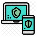 Monitor Shield Data Icon