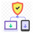 Data Download Devices Security Protected Devices Icon