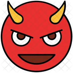 Devil Emoji Icon - Download in Colored Outline Style