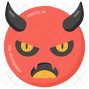 Devil Spooky Face Scary Face Icon