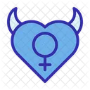 Devil Heart Gender Symbol Icon