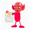 Devil Contract Deal Burning Paper Icon