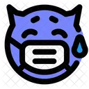 Devil Crying Emoji With Face Mask Emoji Icon