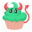 Devil Cupcake Evil Cupcake Halloween Dessert Icon
