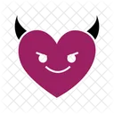 Devil Love Heart Emoji Icône
