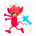 Devil Screaming Running Crying Icon