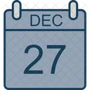 Dezembro Calendario Data Ícone