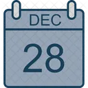 Dezembro Calendario Data Ícone