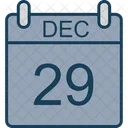 Dezembro Calendario Data Ícone