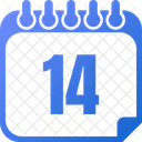 Dia 14 Dia 14 Numero 14 Icono