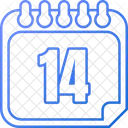 Dia 14 Dia 14 Numero 14 Icono