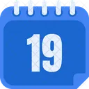 Dia 19 Dia 19 Numero 19 Icono