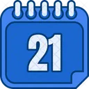 Dia 21 Dia 21 Numero 21 Icono