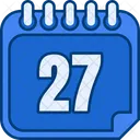 Dia 27 Dia 27 Numero 27 Icono