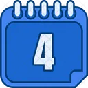 Dia 4 Dia 4 Numero 4 Icono