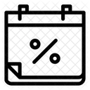 Calendario Data Desconto Ícone