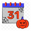 Calendario De Halloween Calendario Halloween Icono