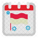 Bandera Dia Calendario Icon