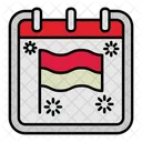 Bandera Dia Calendario Icon