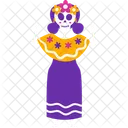 Dia de los Muertos Woman  Icon