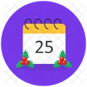 Dia De Navidad Recordatorio Planificador Icono