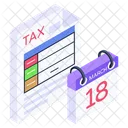 Calendario Dia De Pagamento De Impostos Programacao Ícone